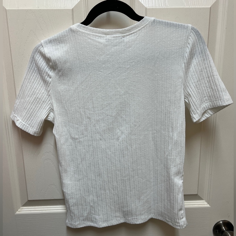 🤍 NWT! ZARA Ribbed White Top - Picture 5 of 9